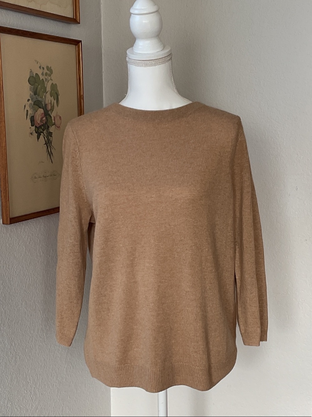 Talbots Cashmere Crewneck Sweater Camel XL - Picture 1 of 6